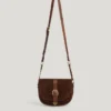 Suede Bag with Flap