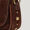 Suede Bag with Flap