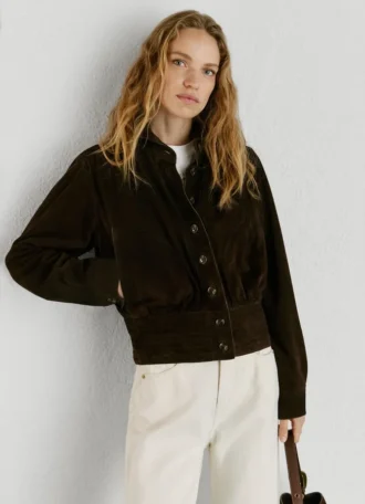 Suede Bomber Jacket