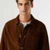 Suede Jacket with Button-Up Fastening