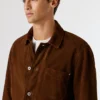 Suede Jacket with Button-Up Fastening
