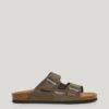Suede Sandals with Double Buckle Suede Sandals with Double Buckle