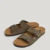 Suede Sandals with Double Buckle Suede Sandals with Double Buckle
