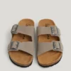 Suede Sandals with Double Buckle Suede Sandals with Double Buckle