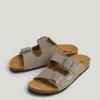 Suede Sandals with Double Buckle Suede Sandals with Double Buckle