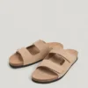 Suede Sandals with Double Velcro Closure Suede Sandals with Double Velcro Closure