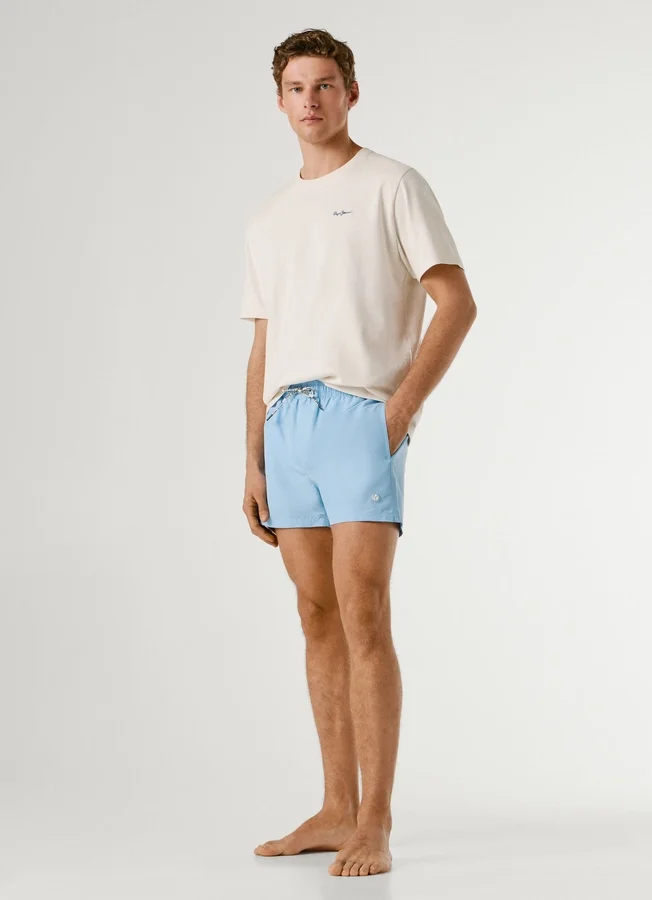 Swim Shorts with Circular Logo Swim Shorts with Circular Logo