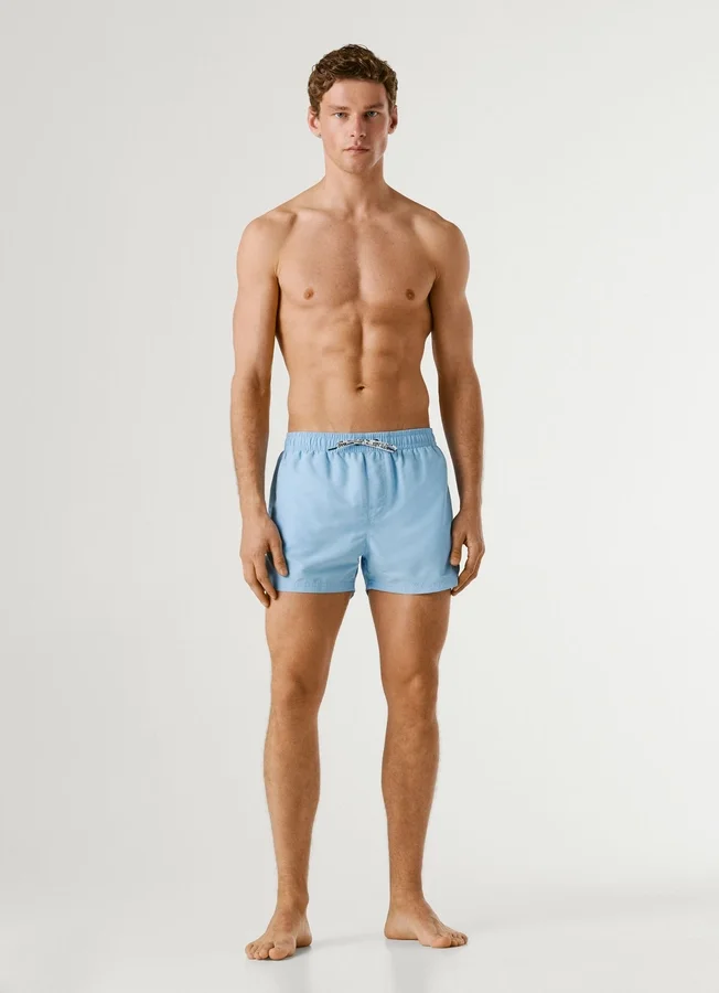 Swim Shorts with Circular Logo Swim Shorts with Circular Logo
