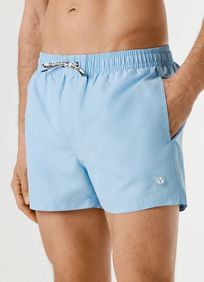 Swim Shorts with Circular Logo Swim Shorts with Circular Logo
