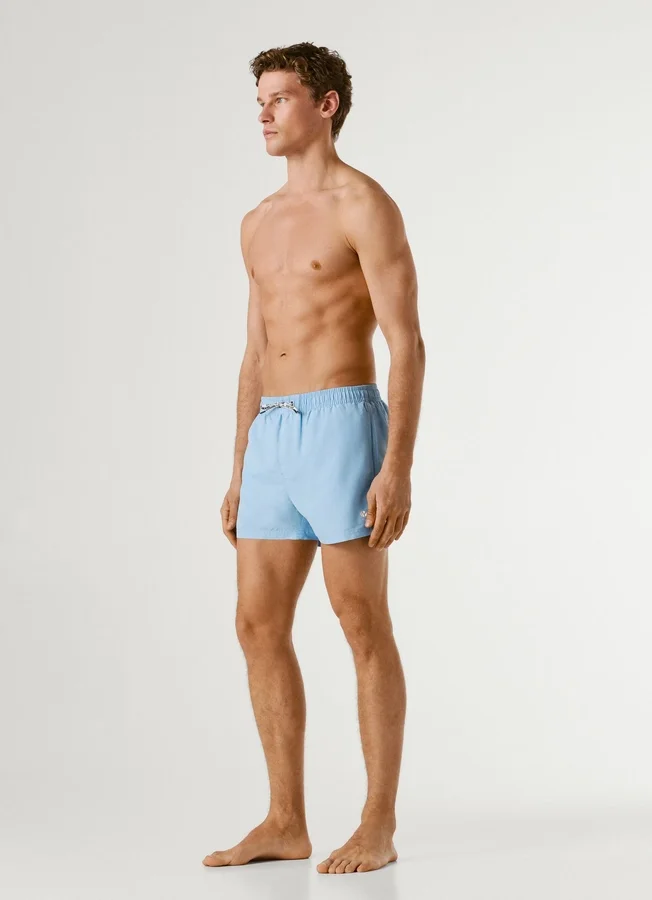 Swim Shorts with Circular Logo Swim Shorts with Circular Logo