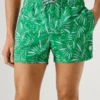 Swim Shorts with Leaf Print
