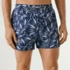 Swim Shorts with Leaf Print