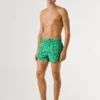 Swim Shorts with Leaf Print