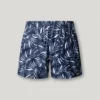 Swim Shorts with Leaf Print