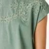 T-Shirt with Openwork Floral Details