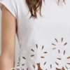 T-Shirt with Openwork Flowers