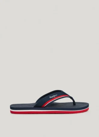 Three-Point Beach Flip Flops with Logo