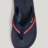 Three-Point Beach Flip Flops with Logo
