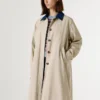 Trench Coat with Shirt Collar