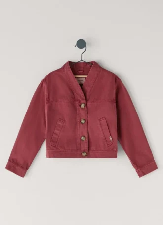 V-Neck Garment Dyed Jacket