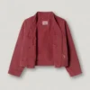 V-Neck Garment Dyed Jacket