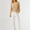 V-Neck Openwork Jumper