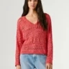 V-Neck Openwork Jumper