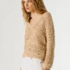 V-Neck Openwork Jumper