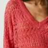 V-Neck Openwork Jumper