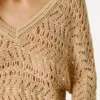 V-Neck Openwork Jumper