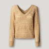 V-Neck Openwork Jumper