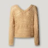 V-Neck Openwork Jumper