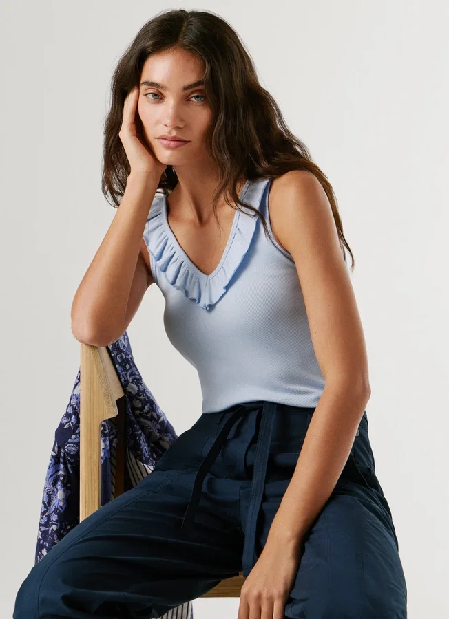 V-Neck Ribbed Top V-Neck Ribbed Top