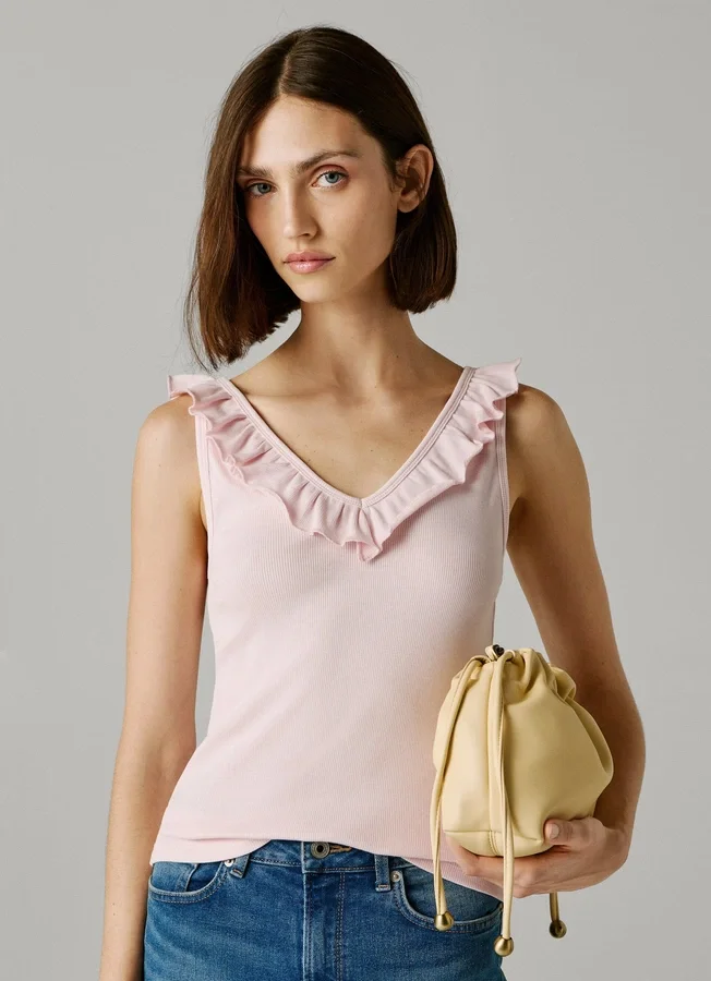 V-Neck Ribbed Top V-Neck Ribbed Top