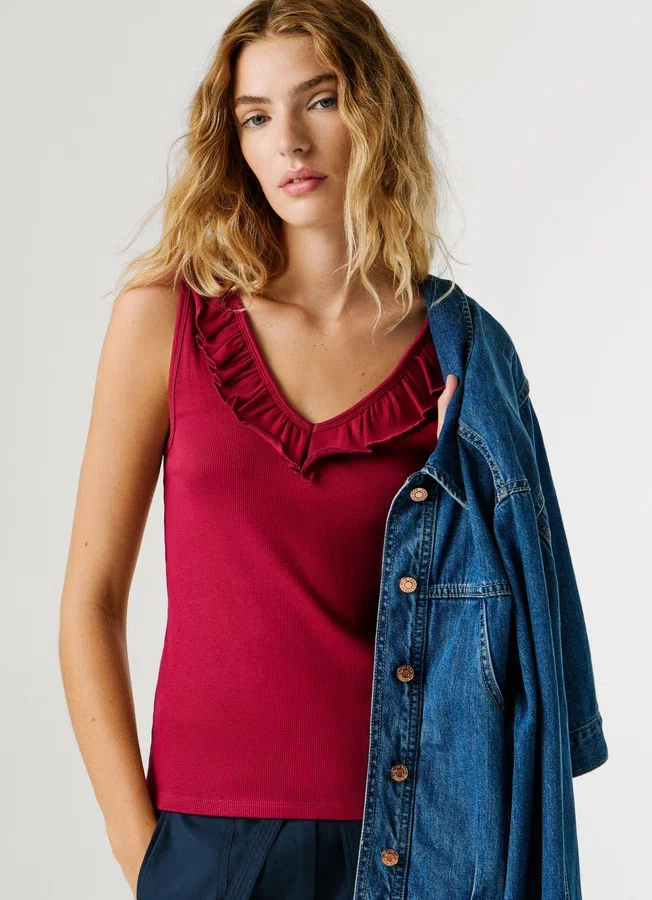 V-Neck Ribbed Top V-Neck Ribbed Top