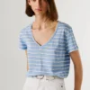 V-Neck Striped T-Shirt