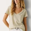 V-Neck Striped T-Shirt