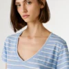 V-Neck Striped T-Shirt