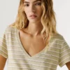 V-Neck Striped T-Shirt
