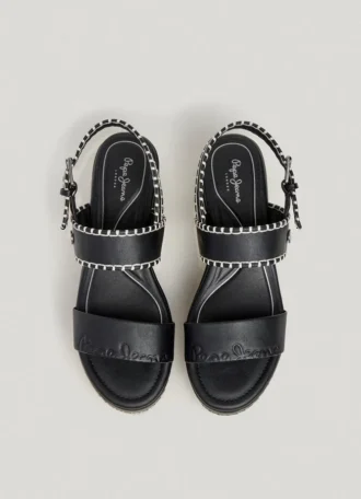 Wedge Sandals with Buckle Closure