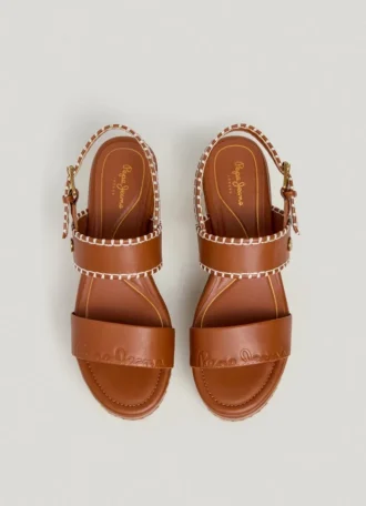 Wedge Sandals with Buckle Closure