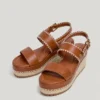 Wedge Sandals with Buckle Closure