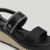 Wedge Sandals with Buckle Closure