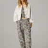 Wide Leg Floral Print Trousers