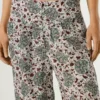 Wide Leg Floral Print Trousers
