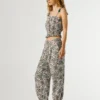 Wide Leg Floral Print Trousers