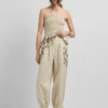 Wide Leg Linen Trousers