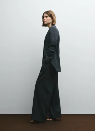 Wide Striped Trousers