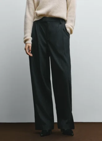 Wide Striped Trousers