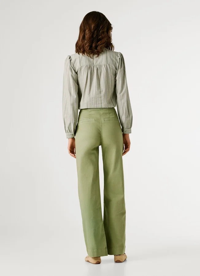 Wide Trousers with Front Buttons Wide Trousers with Front Buttons